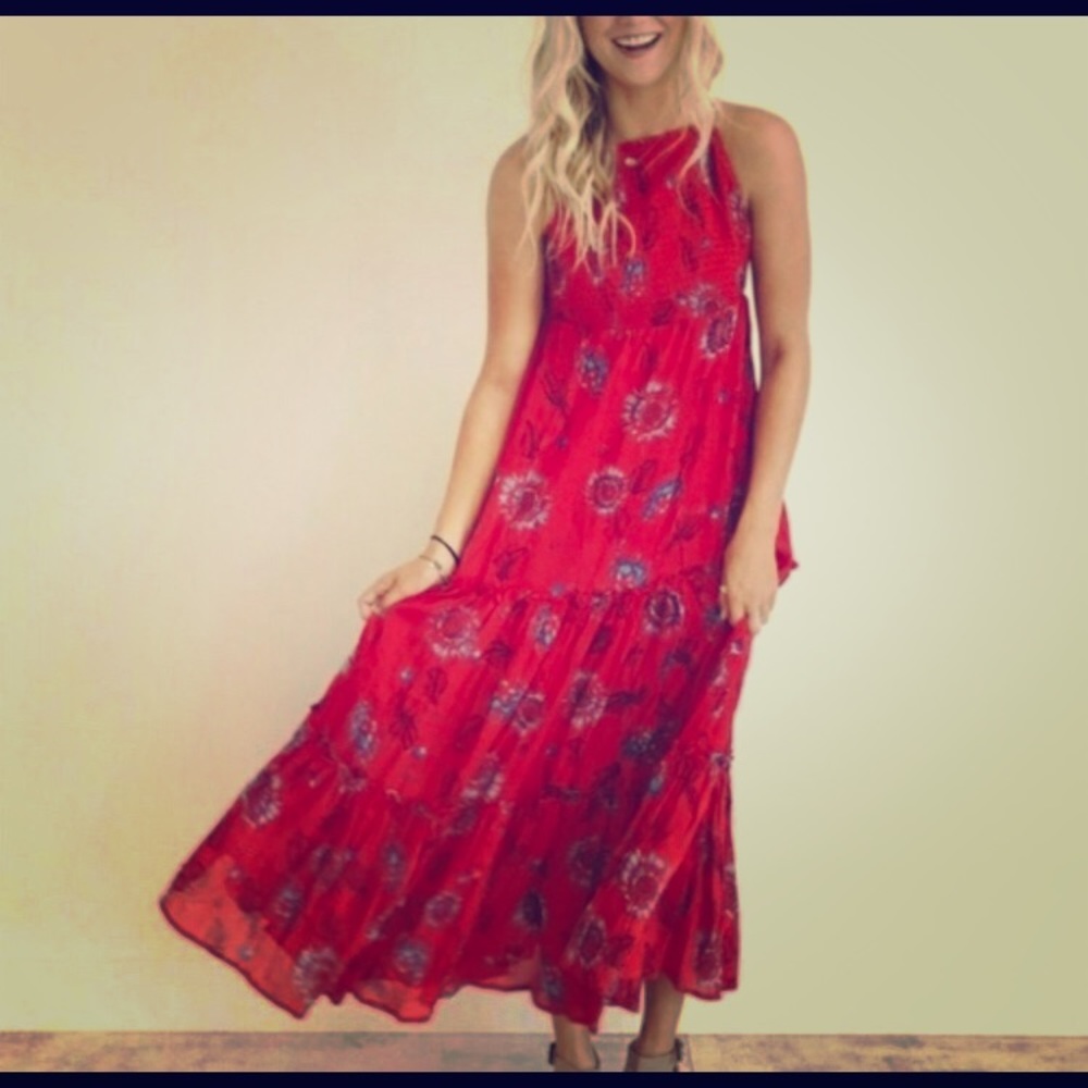 Free People Floral Maxi Dress